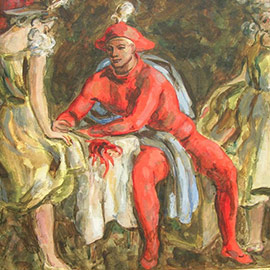 13. James Herbert (1896 – 1970), <i>Harlequin</i>, Watercolor 8" x 11"