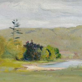 26. Eliza Baxter (1849 – 1935), <i>The Cedars, Deer Valley</i>, Oil on Canvas, 8.5" x 12.25"