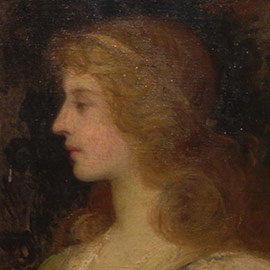34. Charles Walt Stetson (1858 – 1911), <i>Katherine Beecher Stetson</i>, Oil on Canvas, 8" x 10"