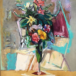 38. Florence Leif (1913 – 1968), <i>Large Bouquet II</i>, Oil on Canvas, 30" x 25"