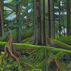 6. <i>Rainforest</i>, oil/panel, 14"x11".