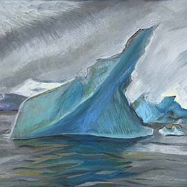 7. <i>Iceberg 6</i>, pastel, unframed.