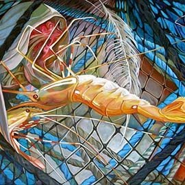 8. <i>Shrimp Net<i>, oil/canvas, 20"x24", 2013.