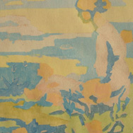 Eliza Gardiner (1871 – 1955), Among the Poppies, color woodcut 7” x 5” 