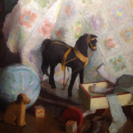 Mary Frazier (b.1895), Children’s Toys, oil on canvas 25” x 30”