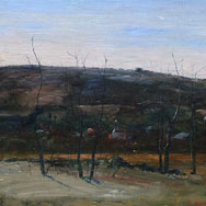 Elijah Baxter (1849 – 1935), Autumn Landscape, Oil on Canvas 12” x 14”