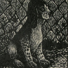 Edna Martin (1896 – 1996), Patches,woodcut 9" x 7", $250.