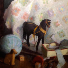 Mary Frazier (b.1895), Children’s Toys, Oil on Canvas 25" x 30", $3,225