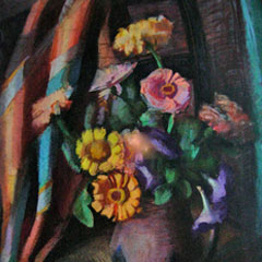 Exene Meyersahm, Gerber Daisies, Pastel 25" x 21", * Very large painting and beautifully framed, $1,200. $950