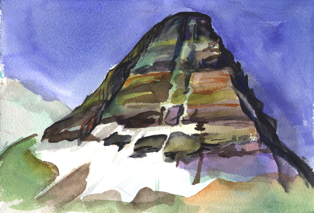 Glacier Peak, Watercolor/paper, 7x10
