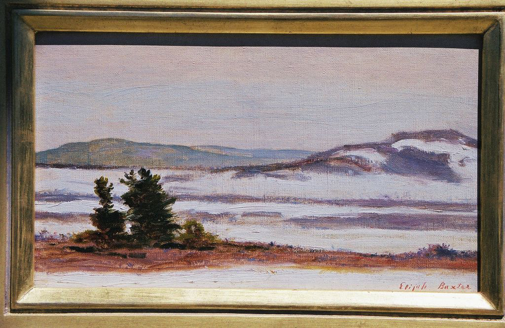 Elijah Baxter (1849 - 1935), Amherst Hills, Oil on Canvas 6” x 10”, GALLERY COLLECTION