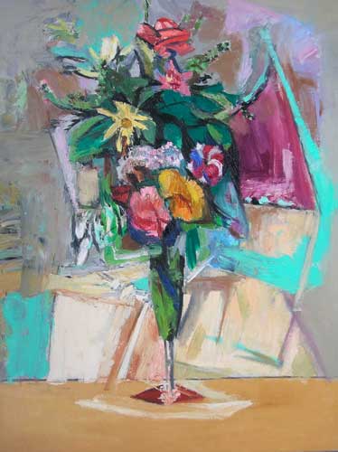 Large Bouquet II, Oil on Canvas, 30" x 25"