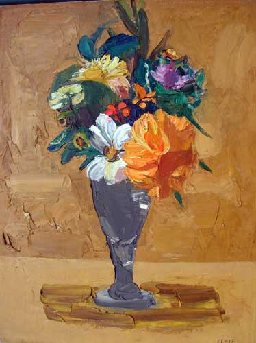 Yellow Bouquet (Flowers I), Oil on Canvas,  16" x 12"