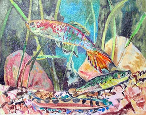Tropical Fish, Oil on Canvas,  20" x 16"