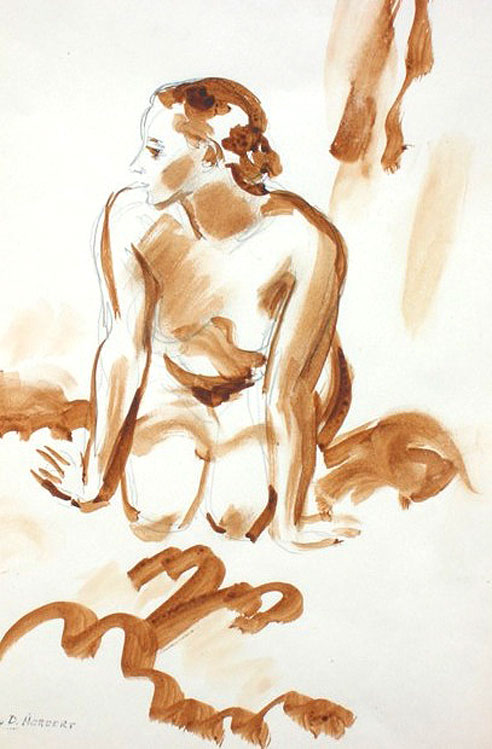 Nude Series 1425 - Sepia Study #3,  $75