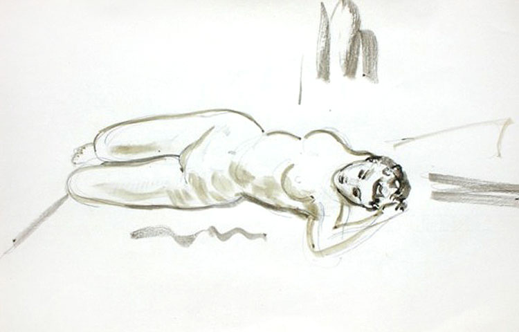 Nude Series - Untitled (lying down),  $50