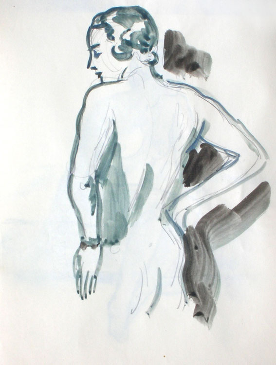 Nude Series - Untitled (back view standing),  $50