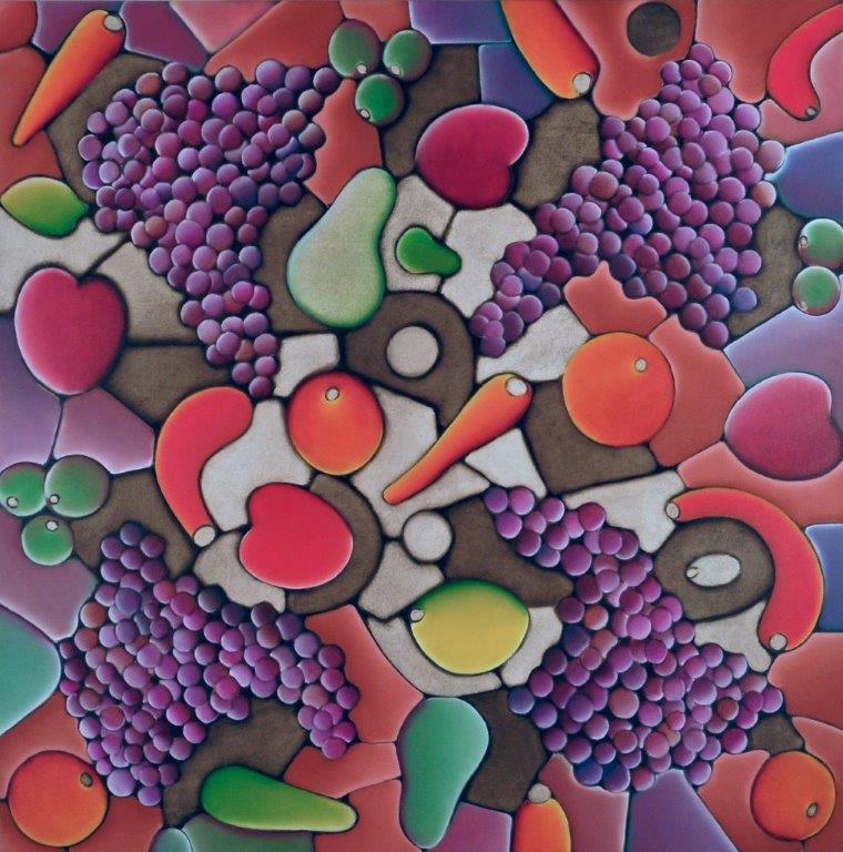 Grape Fruit Puzzle, 40” x 40” 