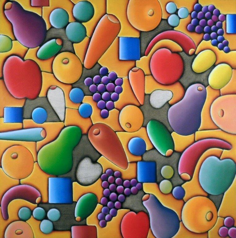 Mixed Fruit Puzzle, 40” x 40” 